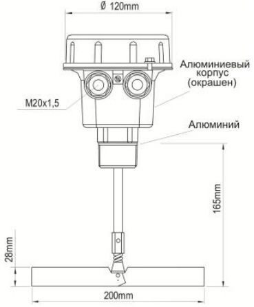 Габаритные размеры INNOLevel со складной лопастью