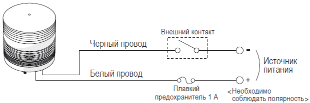 Схема подключения сигнальных ламп MS115С