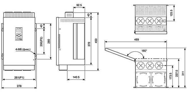 Размеры DPU3, тип C